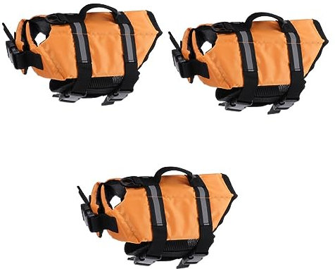 FRCOLOR 3stücke Pet Life XXS Orange Mit Reflektierenden Elementen Für Kleine Hunde Praktischer Auftrieb Für Im Wasser