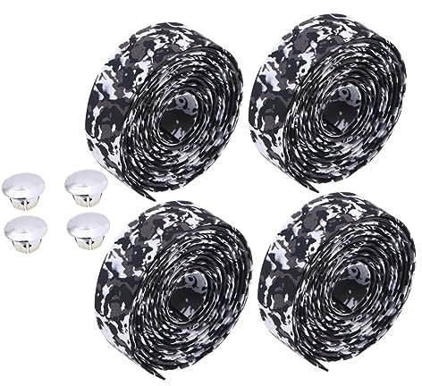 Supvox 2paare Fahrradlenkerband Aus Pu-leder Weiß Lenkerband Für Rennrad Sportler Handpolster Schonband Lenkerband Für Fahrräder Mit Tarnmuster Camouflage Weiß