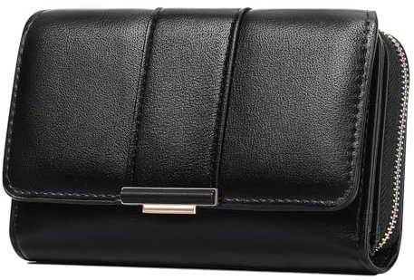 GOIACII Geldbörse Damen Mittelgroß PU Leder Portemonnaie Damen Viele Fächern Große Kapazität Zipper Münzfach Brieftasche Frauen