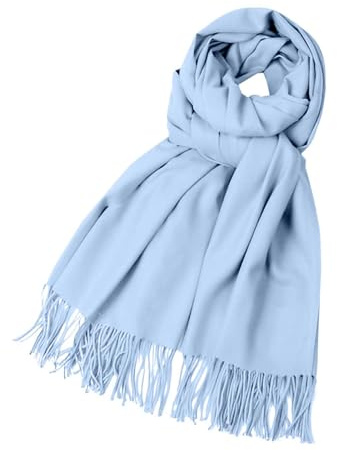 Lazzboy Schal Damen Einfarbig Kuschelige Warme Winter Klassiker Schals Langer Fransen Pashmina Übergroßer Winterschal Schultertuch Deckenschal Weicher Warmer Oversized Poncho