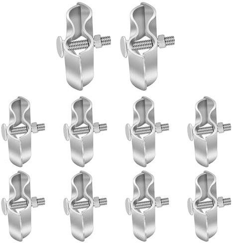 10 Set Chain Link Fence Panel Clamps - Dog Kennel Clamps: for 1-3/8 Chain Link Fence Pipe Panel Frames. for Dog kennels/Dog Runs, or Temporary Chain Link Fence. Saddle Clamps