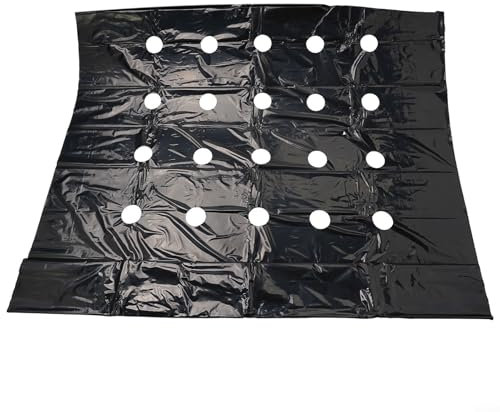 Perforierte Mulchfolie für Gemüsegarten landwirtschaftliche Pflanzen Membran zur Unkrautbekämpfung und Feuchtigkeitskontrolle