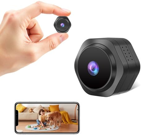 Mini WiFi Hidden Camera,Spy Camera,Small Portable Nanny Cam,1080P HD Wireless Security Cameras with Motion Detection,Auto Night Vision Monitor Cameras for Pets Indoor Home