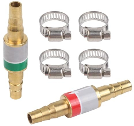 Safety First Rückschlagsperre für Sauerstoff und Acetylen, mit 4 Klemmen, Rückschlagventil-Mechanismus, 2 Stück