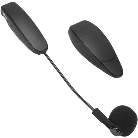 VBESTLIFE Micrófono Inalámbrico para Saxofón, Captación de 360°, de Micrófono Inalámbrico para Instrumentos 2,4G para Trompeta, Tuba, Trombón, Corneta, Trompeta
