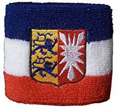 Flaggenfritze Schweiß- und Stirnbänder Deutschland Schleswig-Holstein, für Erwachsene und Jugendliche, Sport/Fitness/Yoga, modisches Fan-Accessoire