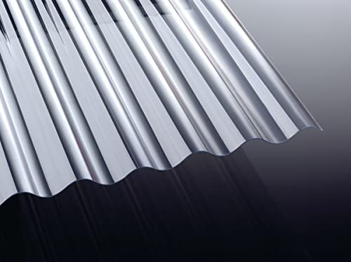 PVC 1,2mm Stärke farblos klar Profilplatte Welle 76/18 1030mmx4000mm