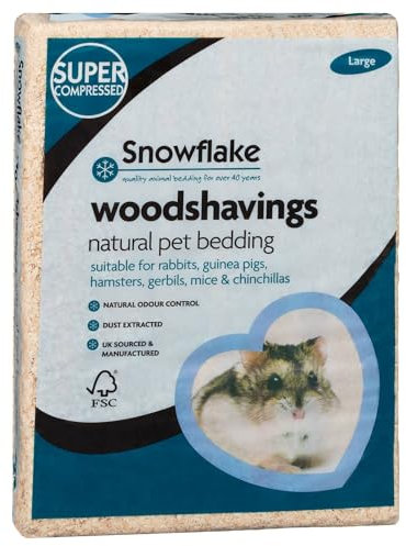 Wooden Shaving Large - Dust Free Shavings - Wooden Shavings - Natural Pet Bedding Woodchips - Bedding For Rabbits Rats - Comfortable Natural Pet Bedding - Natural Odour Control