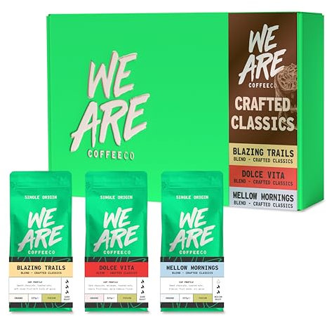 We Are Coffee Co - Crafted Classic Blends Coffee Beans Collection Series | 3 x 227g Whole Bean | Assorted Roast Selection | 100% Arabica | Freshly Roasted in the UK