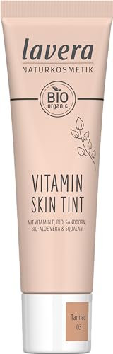 lavera Vitamin Skin Tint Tanned 03 - Foundation - frischer Teint & natürliches Finish - kaschiert feine Unebenheiten - vegan - Naturkosmetik - 30 ml