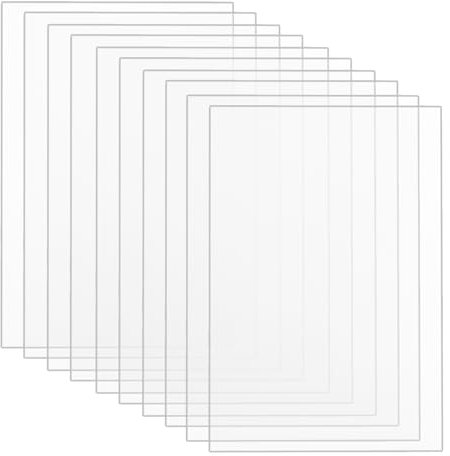 Sgehai 14 Pezzi plexiglass lastra acrilica Trasparente, Pannello acrilica Trasparente, per Decorazione Domestica,Display,Cornice,Fai da Te,Pittura,Stampa Artigianato Cornici(18 x 13cm)