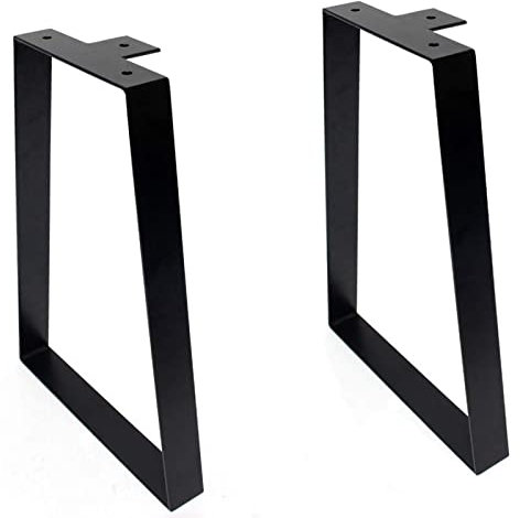 YKMYXZ 28 * Lot de 2 Pieds de Banc en métal, Pieds de Table à Manger en métal trapézoïdal, Pieds en épingle à Cheveux en métal Robuste for Pieds de Meubles de Bureau, Pieds de Table Basse,