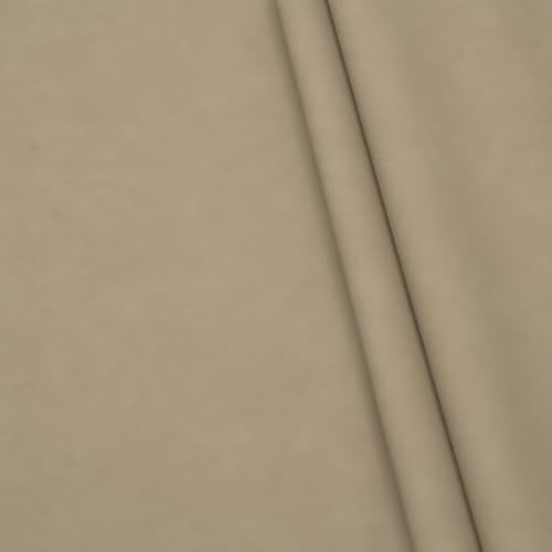 STOFFKONTOR Polsterstoff PU Kunstleder Vintage Look - Meterware, Farbe Sand - für Polsterarbeiten, Auto, Kissen uvm.