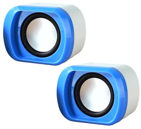 Générique Altoparlanti stereo da ufficio, altoparlanti per PC alimentati da USB,Altoparlante multimediale di ricarica USB - Qualità del suono chiara Multimedia Altoparlanti USB da scrivania