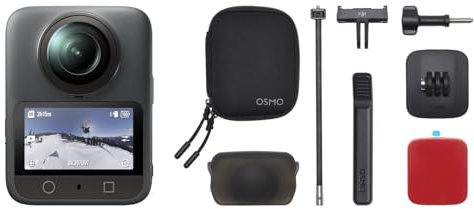 DJI Osmo 360 Third-Person Helmet Combo, 360 Action Camera | 1-Inch 360° Imaging, Native 8K 360° Video, 4K/120fps & 170° Boost Video, Third-Person POV Helmet Mount Kit