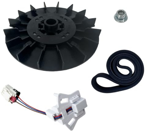 Ninayu Upgraded WH03X32218 Washer Motor Pulley & WH01X27538 Washer Drive Belt & WH03X32158 Washer Speed Sensor Compatible with GE Hot.Point Clothes Washer Motor Pulley