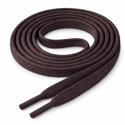 Di Ficchiano Schuhbänder I reißfester Schnürsenkel flach ø 5 mm aus feiner Baumwolle/gewachst I Shoelaces für Sportschuhe Lederschuhe Sneaker UVM Längen 70-140 cm