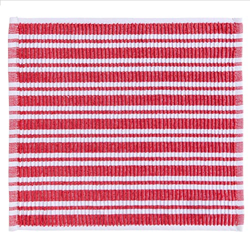 DDDDD, Spültücher, Stripe, Küchenzubehör, Spüllappen, Putztücher, Baumwolle, Rot4 Stück