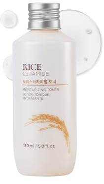 The Face Shop Feuchtigkeitsspendendes Reis und Ceramid-Tonikum, angereichert mit Reisextrakten, um die Haut aufzuhellen, für alle Hauttypen geeignet, 150 ml
