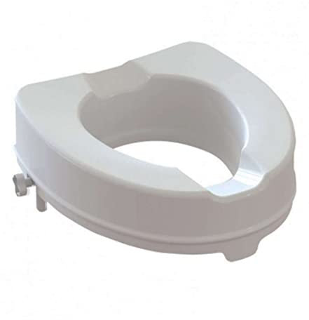 Rehausseur WC, lève-eau anatomique avec système de fixation latérale (sans couvercle, hauteur 10 cm)