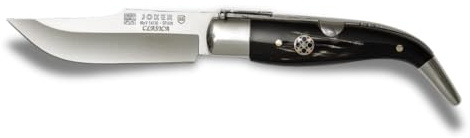 Joker Taschenmesser Classic NF109 mit Büffelgriff und eingebetteter Mosaikklinge 8 cm MOVA, Enthält Koffer, Werkzeug für Fischerei, Jagd, Camping und Trekking