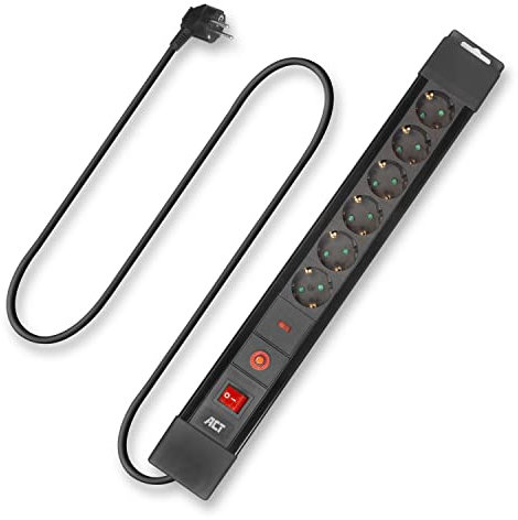 ACT Presa elettrica a 6 prese e protezione da sovratensione AC2450