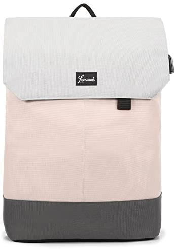 LOVEVOOK Damryggsäck liten, 14 tums laptopryggsäck med USB-laddningsport och laptopfack, liten vattentät dagryggsäck elegant mini för resor, kontor, vardag, skola (rosa)