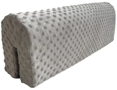 Wonder Space Bettkantenschutz für Kinderbetten, Bettgitter Polsterung Stoßstange - Anti-Kollision | Erhöhte Höhe | Sturzprävention, Einfache Installation Sicherheit Universelle Passform (Grau, 90cm)