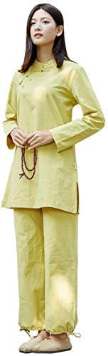 Set di Uniformi per Tai Chi per Quattro Stagioni, Tuta per Arti Marziali Uniforme per Tai Chi da Donna in Cotone Tuta per Arti Marziali Tradizionali Cinesi Esercizi mattutini Abbigliamento per Kung