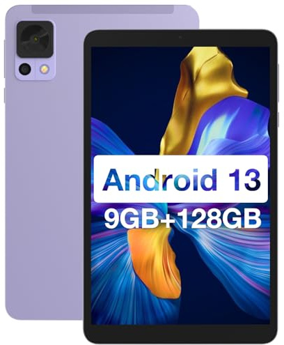 DOOGEE Tableta Android 13 de 8.4 pies, Pantalla FHD, 9 GB RAM + 128 GB ROM, batería más Grande de 5060 mAh, T20 Mini