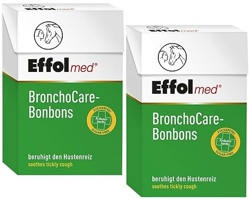 RL24 Effol – BronchoCare-godisar | hostgodis för häst och människor | hästgodis vid luftvägsproblem | naturliga bronkialörter | hästgodis utan socker | 2 x 44 g (set med 2)