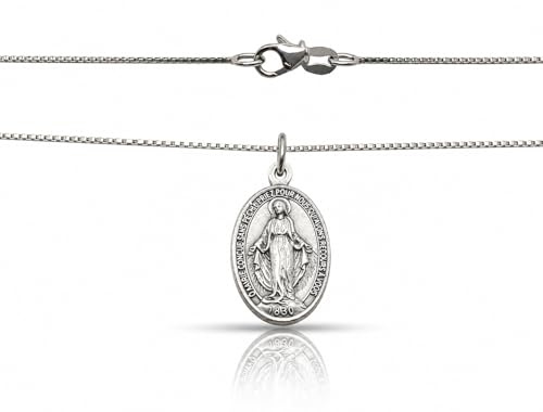 I G J LA MÉDAILLE MIRACULEUSE AVEC CHAÎNE - L'ORIGINALE - 100% MADE IN ITALY - LES MÉDAILLES DES SAINTS PATRONS