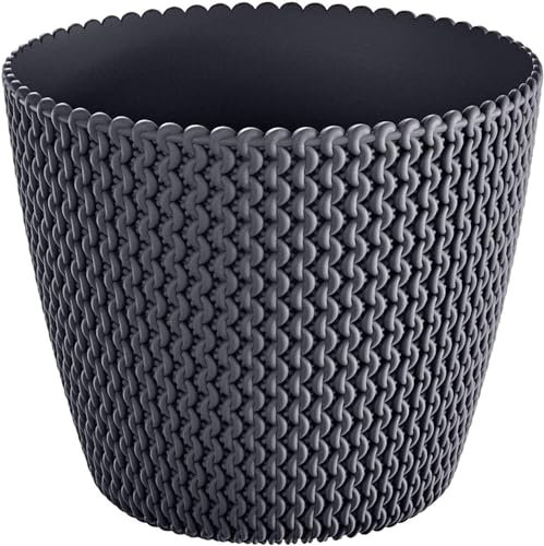 B2C Plant Pots Indoor Outdoor Plastic Flowerpot 13cm to 40cm Small Medium Large Splofy 6 Colours (13cm, Anthracite)