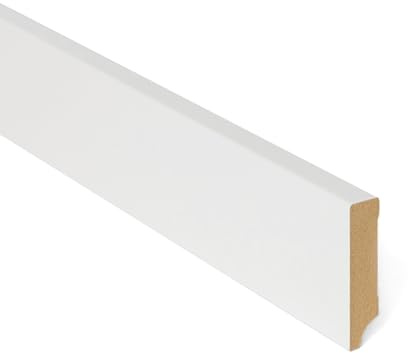 Battiscopa Desiwa in bianco opaco 8 x 230 cm