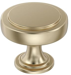 Amerock BP36880BBZ | Exceed Pomo de gabinete de champán dorado de 38 mm de diámetro | Herrajes para gabinetes de cocina | Herrajes para muebles | Asa de cajón