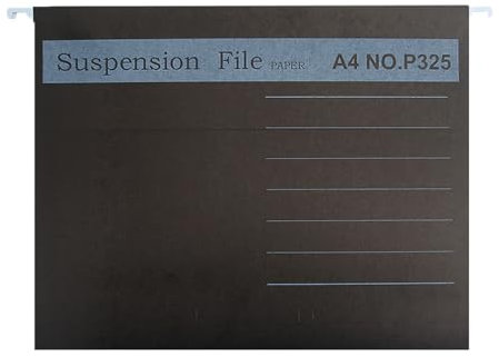 Hängemappen A4,25 Stück Hängemappe mit Tabs und Karteneinsätzen für Schule, Zuhause, Büro(Schwarz)