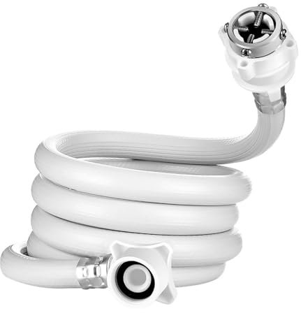 Washing Machine Supply , Washing Machine Filling Hose Pipe, Washing Machine Hose, Water Supply Trousers, White, Portable Water Inlet Connection and Supply , White