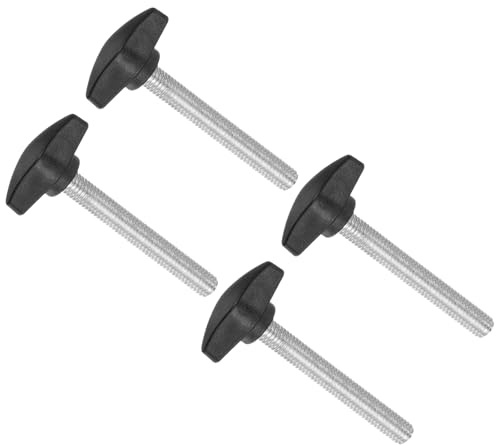 CoCud Tornillos Mano Con Cabeza Ala Tipo T Rosca Macho M8 X 55mm Perno Sujeción Giratorio Plástico Palomillas (Aplicaciones: tornos maquinaria) 4pcs
