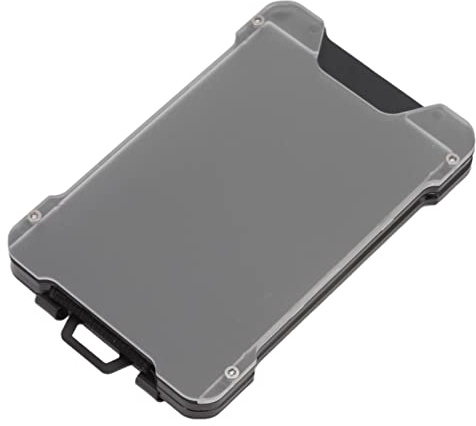 Titular de la Tarjeta de Visita de Aleación de Aluminio, Funda para Tarjeta de Trabajo, Etiqueta Colgante de Tarjeta de Nombre de Trabajo Negra con Gancho para (Black)