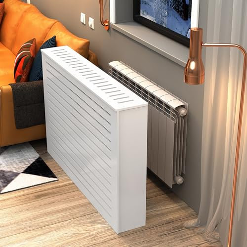 LLYLAFDC Copertura per Radiatore, Copri Termosifone Protezione Riscaldamento,Non È Necessario Forare Il Supporto per Il Radiatore,per Hallway Living Room Casa, Ufficio(L80*H80*T25CM/31 * 31 * 10IN)