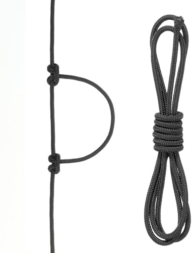 PATIKIL Arco D Loop Corda 2 FT, Arco D Loop Corda Rilascio Materiale Nock Filo Anellino per Arco Compound, Nero