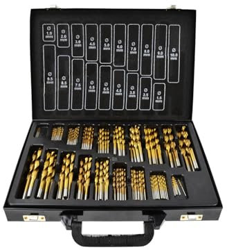 BSD Juego de brocas de titanio de 170 piezas para perforación profesional y duradera en metal