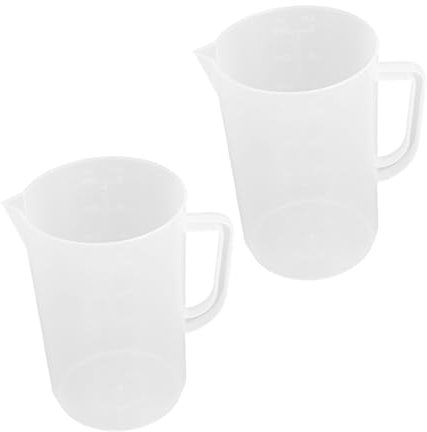Cabilock 2piezas Taza Medidora De Aceite De Plástico Recipiente Medidor De Aceite Para Automóvil Transparente Para Dispensar Reparación De Automóviles