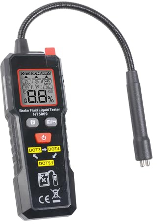 UNLRAE Brake Fluid Tester with 8.5-Inch Corrosion Resistance Gooseneck Probe,Car Accessories TBF-300 Brake Fluid Tester Pen with Light,Automotive Tools Testers,Suitable for DOT3 DOT4 DOT5.1