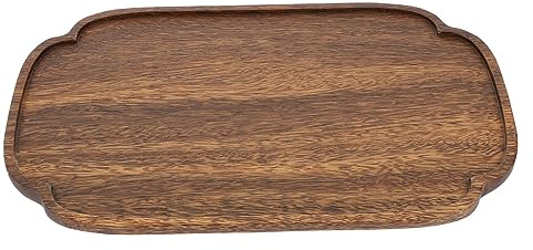 TIDTALEO Holz Serviertablett Rechteckiges Hochwertiges Holztablett aus Nussbaum für Desserts und Snacks Küchenaccessoire für Partys und Besondere Anlässe