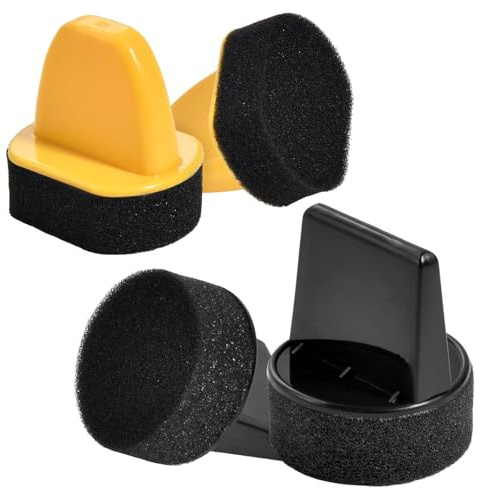 LEONTOOL 4 pcs applicateurs éponge, Cirage à Chaussures en Mousse Dauber, éponge applicatrice de Cirage pour Cuir Outil de Brillance et de Polissage