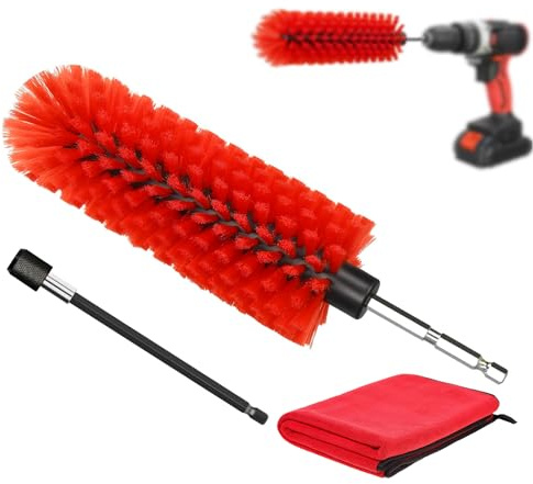 Kotmfaa Auto Felgenbürste für Akkuschrauber, Alufelgen Felgenreiniger Bürste Wheel Brush Set zur Bohrmaschine - Für eine schnelle & mühelose Reinigung bis tief ins Felgenbett Kratzfreie Wäschen Pfleg