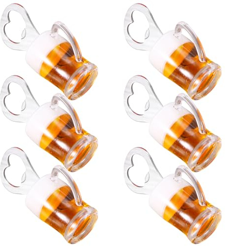 ULTECHNOVO 6 Pièces Décapsuleurs Magnétiques Frigo Forme à Bière Vintage Ouvre-bouteilles Multi-usage Aimanté pour Réfrigérateur Accessoire Bar Européen et Cadeau Original