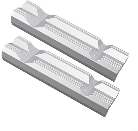 Anti-Slip Vise Jaw Pads, Protective PU Sleeve Strips for Bench Vise, Non-Marring Workholding for Metalworking, Aluminum Alloy, Silver, 5 Inch (125mm)(5 inch)