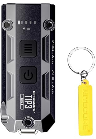 Nitecore TIP3 Multiple Color Temperatures Metallic Keychain Light Tag (Black)